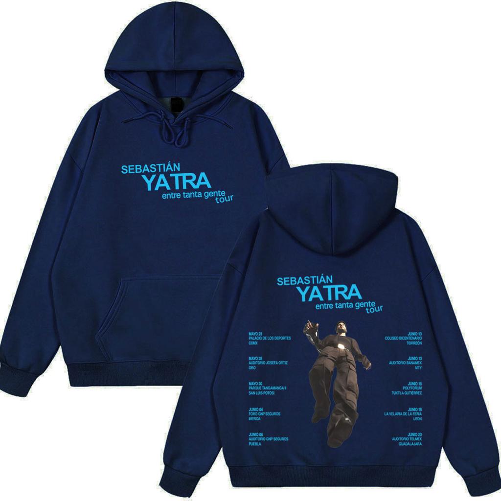 Singer SEBASTIAN YATRA Entre Tanta Gente Album Tour Print Hoodie Men Women Fashion Sweatshirt Winter Loose Casual Pullover