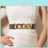 Elastic Wide Waist Belt Women's European And American Design Rivet Decorated Waistband For Suit Skirt