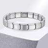 Stainless Steel Strap Chain Italy Style Bracelets for Women Men Elastic Splicing Detachable Charm Bracelet 9mm Wide