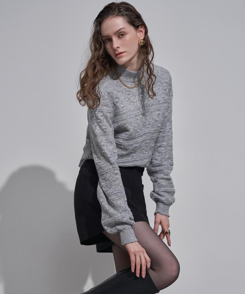 LENIC&MCCOY Unique Feminine Mock Neck Knit Ml02Kn900Fjy