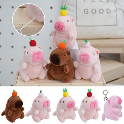 Plush Wagging Tail Capybara Doll Cute Fluffty Animal Doll Creative Cartoon Capybara Doll  Kids Toy