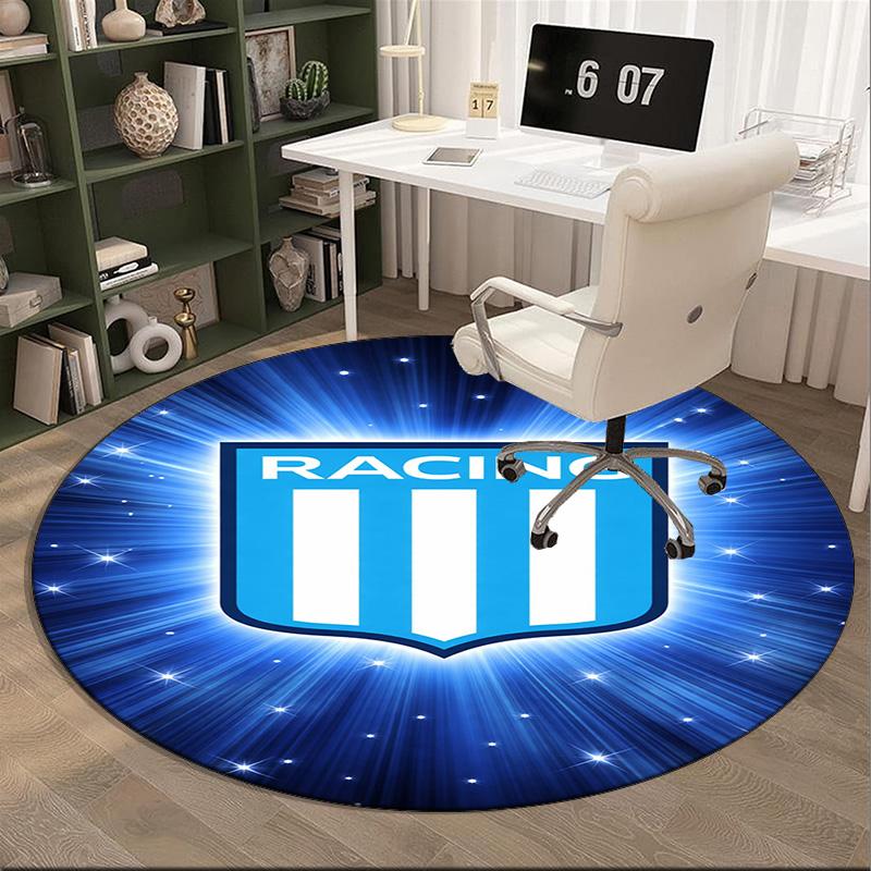 Racing Team Emblem Round Rug for Livingroom,Bedroom, Palyroom, Chair Rug, Area rug, Circle Carpet, Large Size Fan Christmas gift