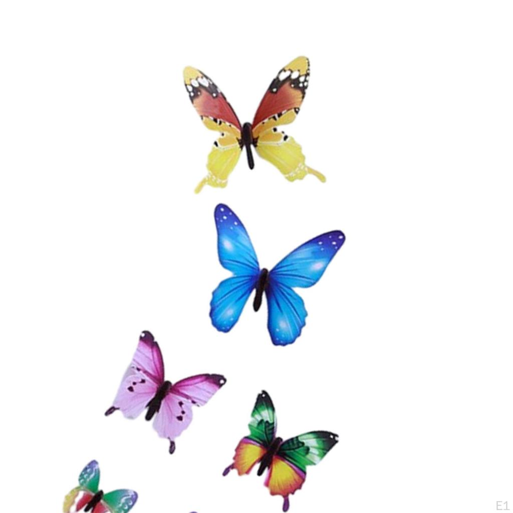 12 Pieces 3D Butterfly Wall Stickers Decor Luminous Art Decals Decorative Lovely DIY