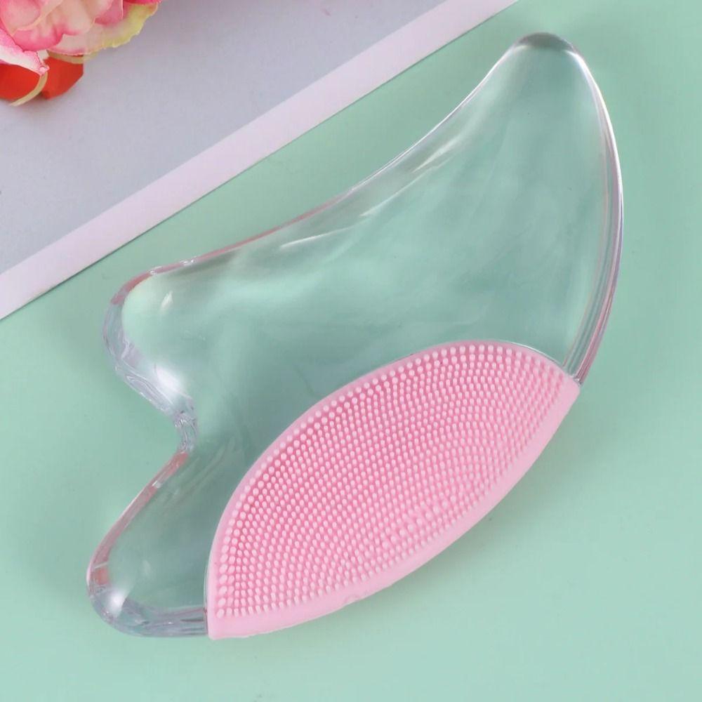 Transparent Resin Facial Massage Scraper Smooth Edges Electric Facial Massager  Face Cleansing