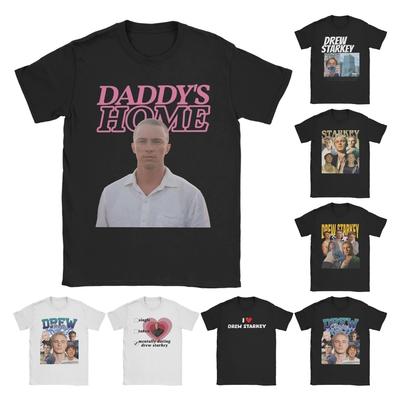 Vtipné tričko pro muže Drew Starkey 'Daddy's Home' s kulatým výstřihem 100% bavlna Krátký rukáv Tričko Dárek k narozeninám Top