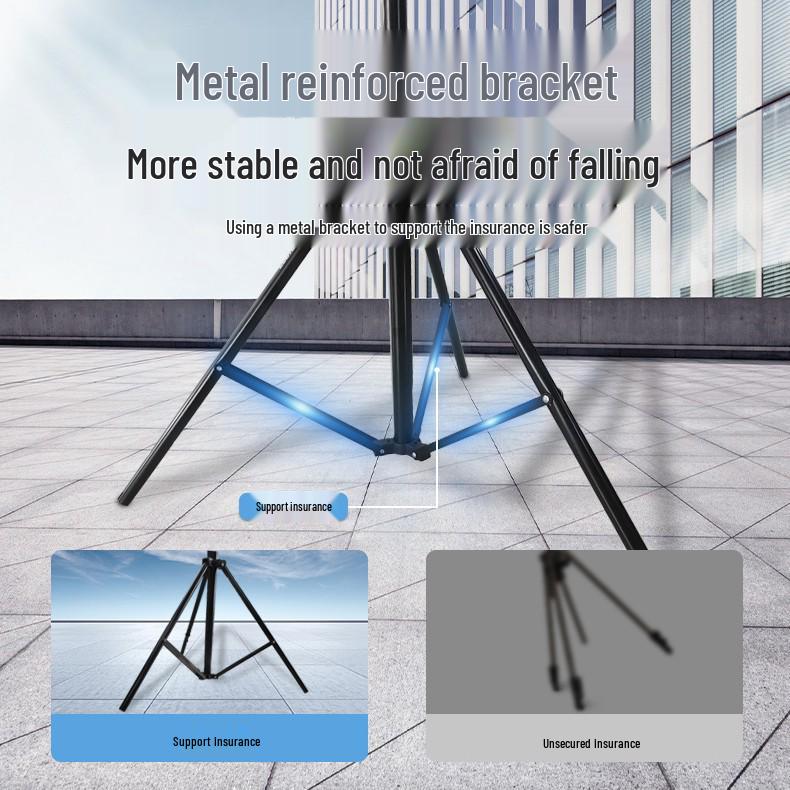 Portable Carbon Steel Tripod Studio & Outdoor LED Light Stand