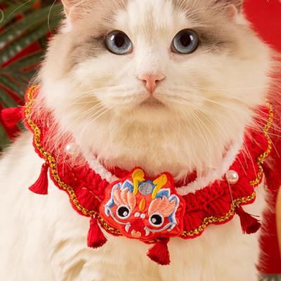 Handgefertigtes Katzenhalsband-Set für feline Fashionistas