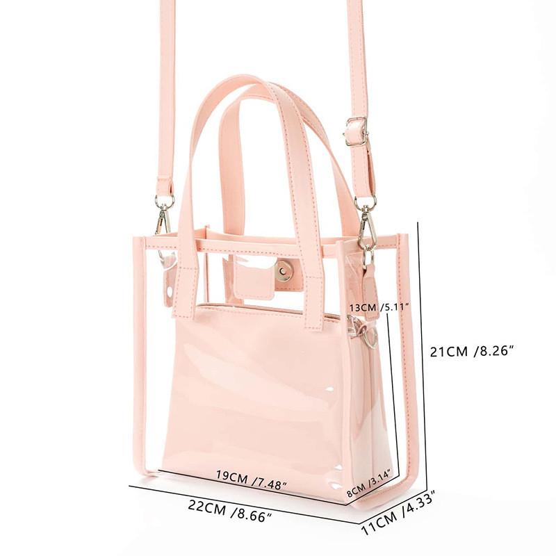 Pvc Single Shoulder Bag With Matte Finish For Daily Casual Use