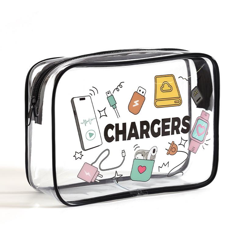 Travel Essential Cosmetics Storage Bag Transparent Makeup Bag Waterproof PVC Wash Bag Portable Large Capacity Clutch Bag Women Toiletry Bag