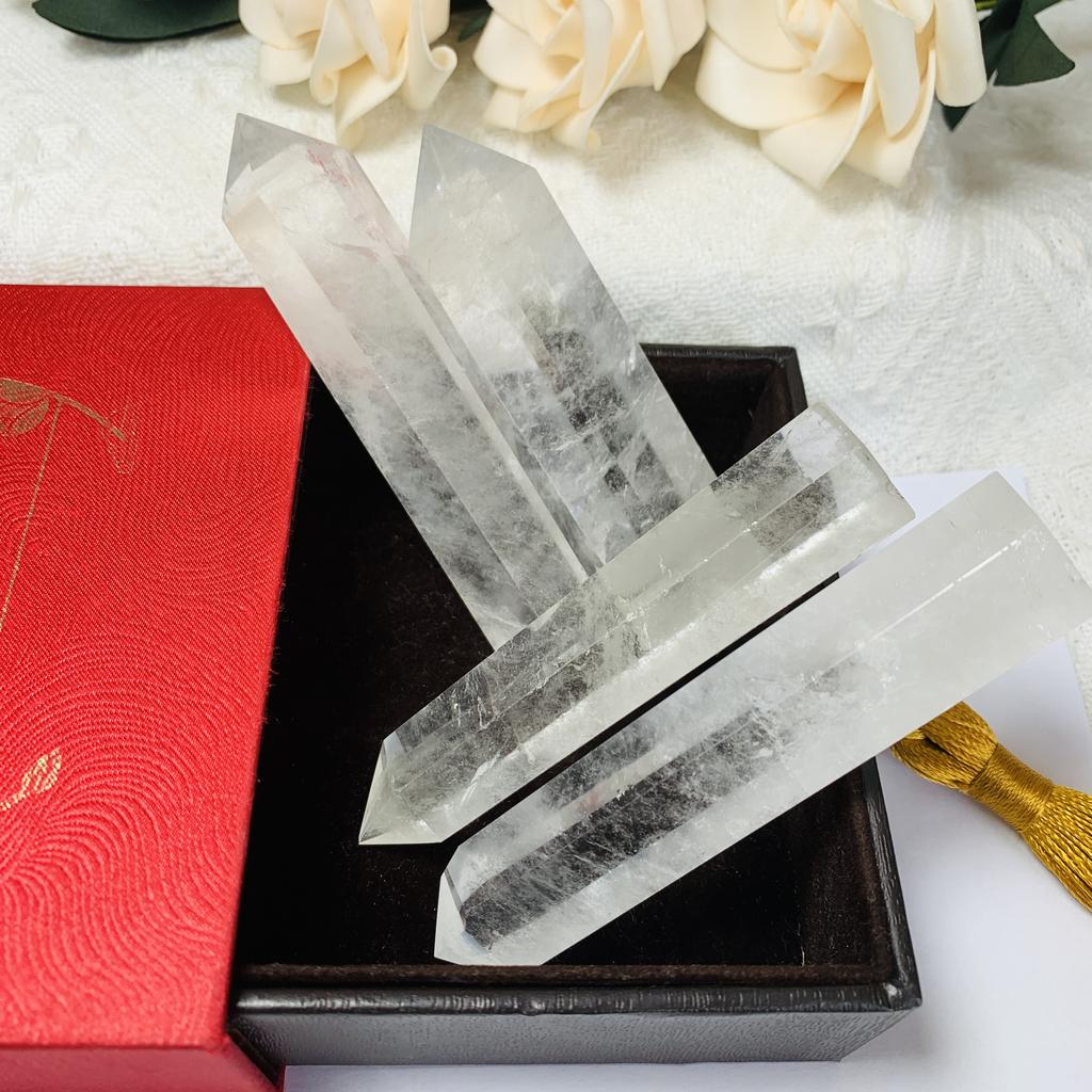 Natural Crystal Tower Clear Quartz Point Tower for Fengshui Ornaments