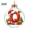 Festive Party Decor Accessories 26?Letter Acrylic Christmas Ball Ornament, 3D Crystal Style Alphabet Tree Ornaments Set Hanging Pendant, Xmas