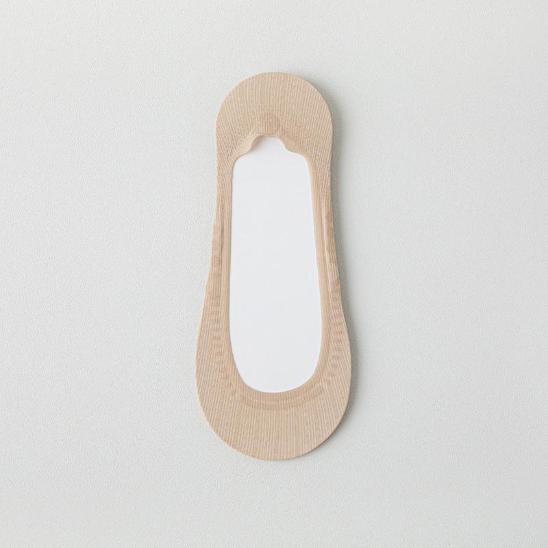 Summer Ultra-thin Breathable Sock Slippers Solid Color Ice Silk Low Cut Boat Socks Silicone Anti-slip Invisible No Show Socks