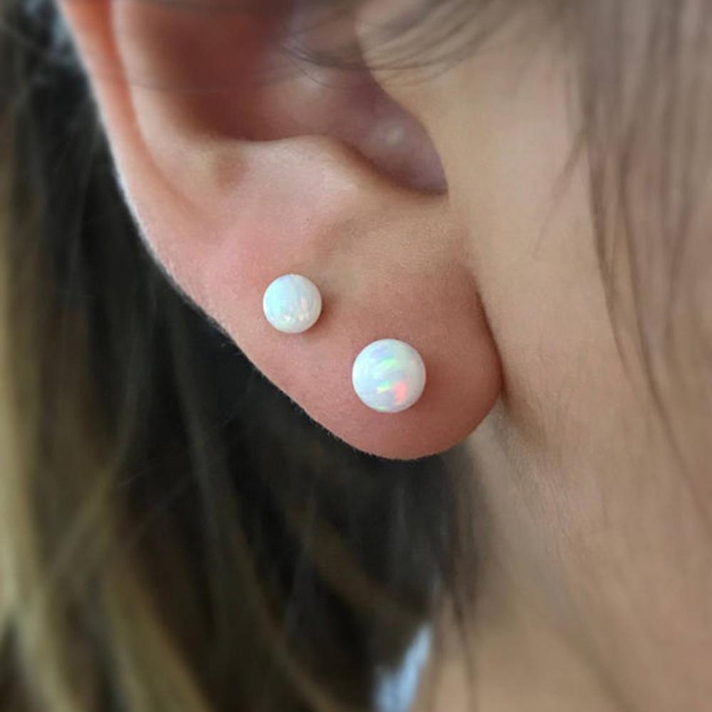 1PC 361L Surgical Steel Opal Ball Lip Stud Internally Threaded 3mm Opal Labret Ear Tragus Cartilage Helix Daith Earring Piercing 4