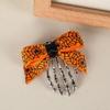 Cloth Ghost Claw Hair Clip Headwear Halloween Hairpin Retro Bow Knot Hair Clip  Back Head