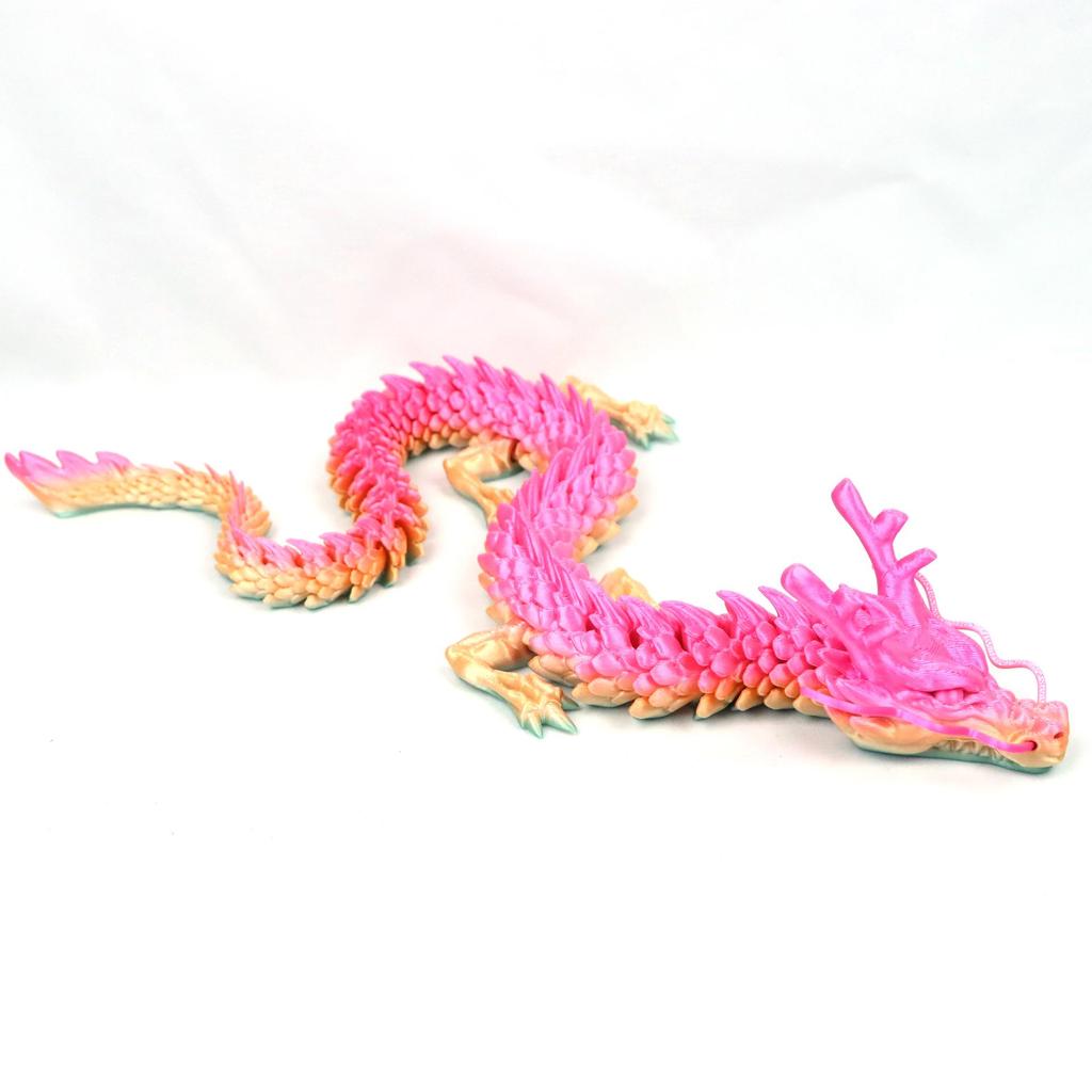 3D Printed Articulated Chinese Dragon Egg Ornament - Toy Figurine Gift Handicraft