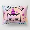 50*30cm Ins Fresh Little Unicorn Long Pillow Cover