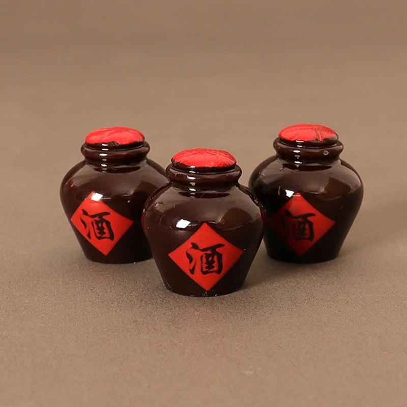 1Impostare1:12 Barattolo per vino in miniatura per casa delle bambole, retrò, cinese, bicchiere per vino, modello, decorazione per cucina, giocattolo, accessori per casa delle bambole