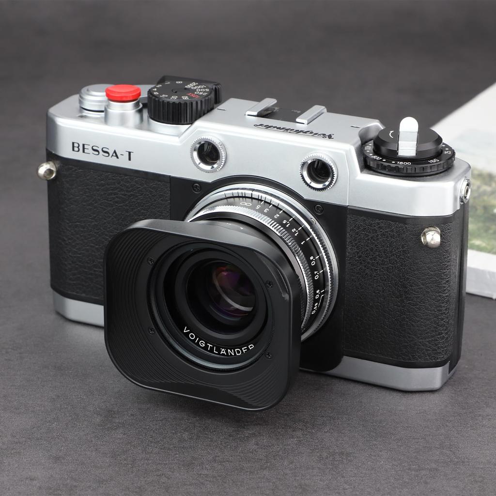 Haoge Square Metal Lens Hood for Voigtlander 35mm 35mm 28mm Type I II Ultron Aspherical Vintage Line VM Mount Lenses Bayonet Design Replacement F2.0,