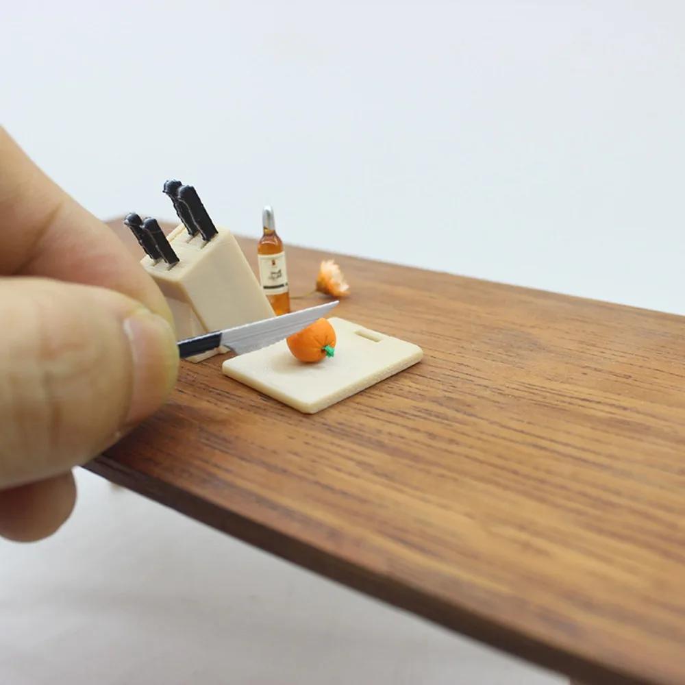 1/12 Dollhouse Miniature Cutter Model Scene Props Mini Cutter Base Cutting Board Doll Accessories furniture Home decoration