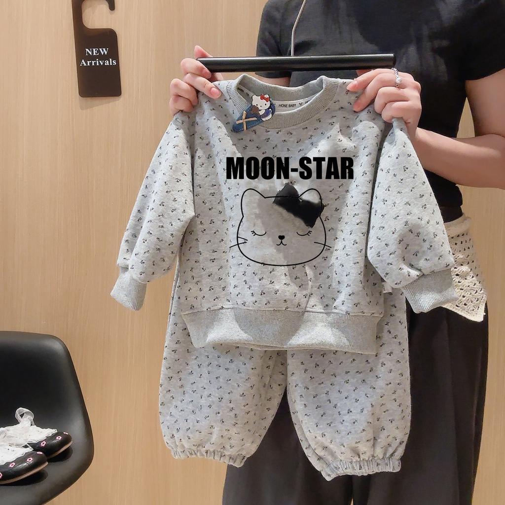 Girls sweatshirt suit autumn 2026 new children's fashionable baby clothes casual two-piece set spring and autumn trend