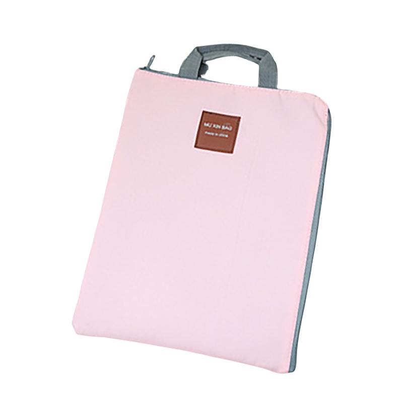 

Oxford Cloth Multi-Layer A4 Document Bag with Phone Pocket Zipper Padded Laptop Briefcase for Office School College Work Commute