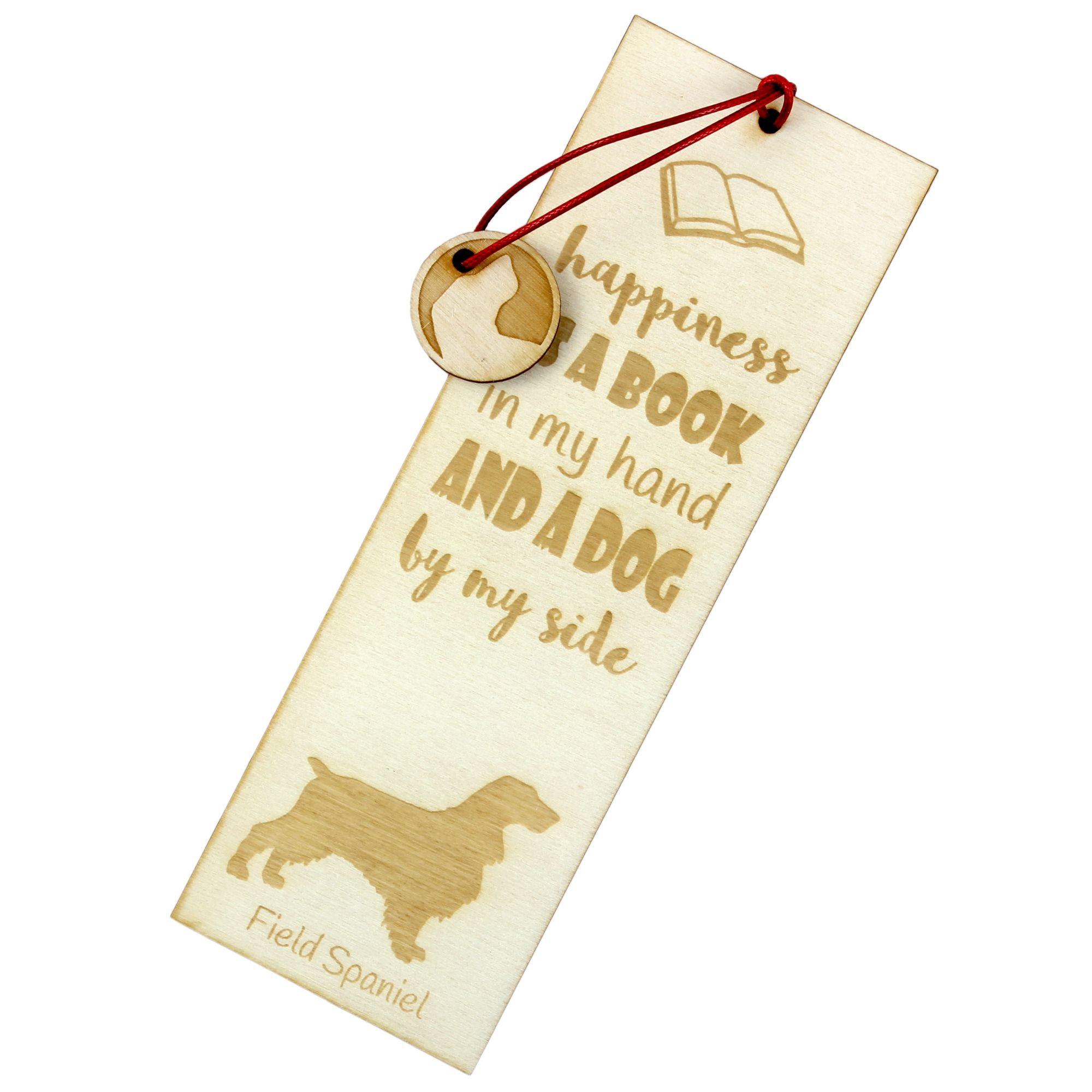 

Field Spaniel - dog bookmark, personalized bookmark, dog gadget for Art-Dog brand readers
