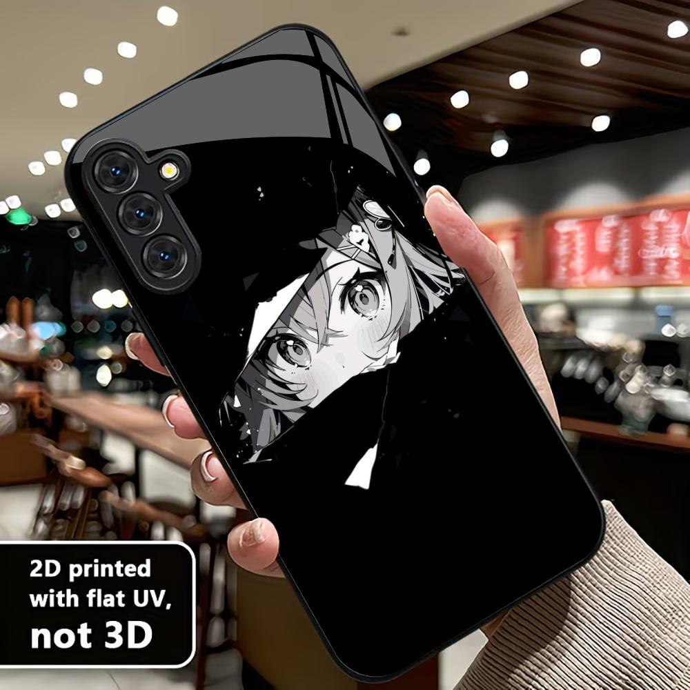 Cartoon Exquisite High-end PhoneCase Glass TPU PhoneCase for Samsung Galaxy S26 S25 S24 S23 S22 S21 FE,Ultra,Plus Dropresistant