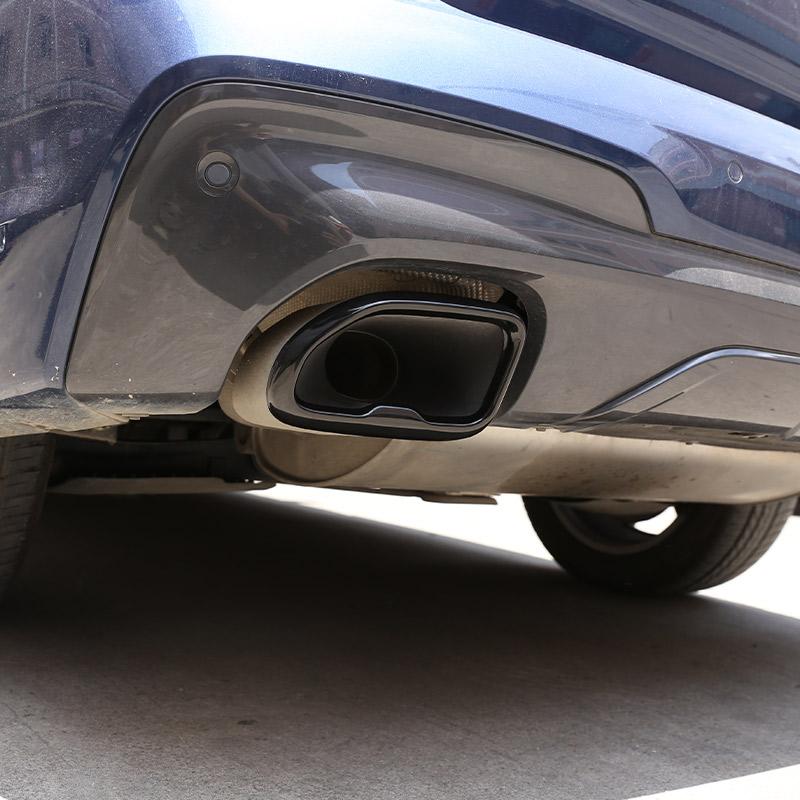 BMW X3 G01 X4 G02 2018-2026 Nerūdijančio Plieno Blizgančio Juodo Automobilio Galinio Išmetimo Vamzdžio Angos Duslintuvo Vamzdžio Dangtelio Apdailos Aksesuarai