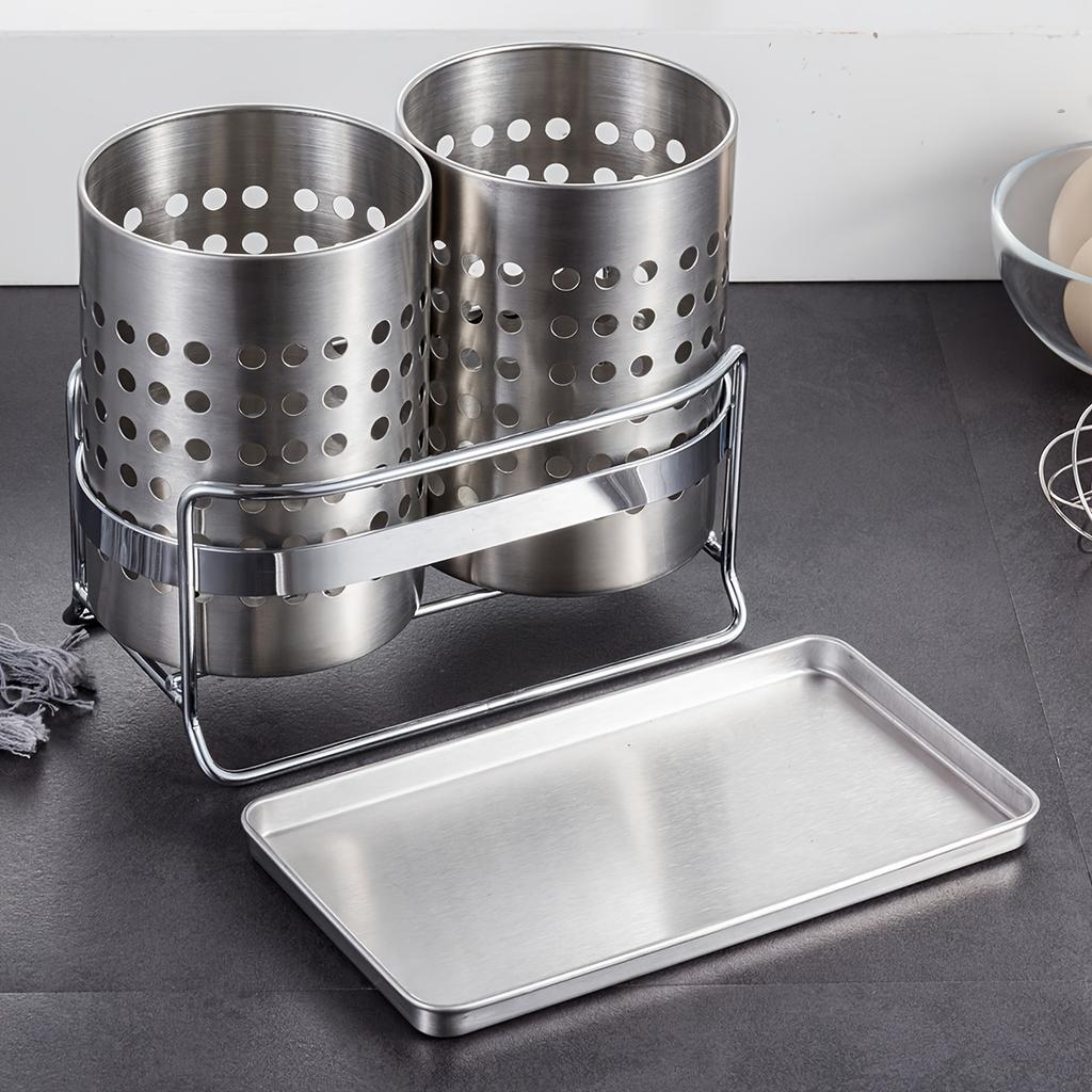 1Set Stainless Steel Chopstick Cartridge, Household Drain Rack, Chopstick Cage, New Kitchen Chopstick Rack, Chopstick Bucket.
