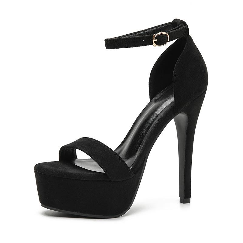 13.5cm Ultra High Thick Sole Platform Open Toe Sandals for Women - Nightclub & Runway Pole Dancing Shoes