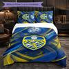 Leeds United Football Set Lenzuola 3 Pezzi Morbido Set Copripiumino con Federe Set Decorazione Camera da Letto per la Casa