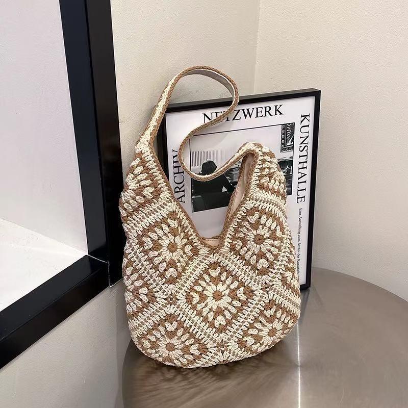 Trendy Messenger Handmade Bag Commuter Versatile Portable Cotton Thread Weaving