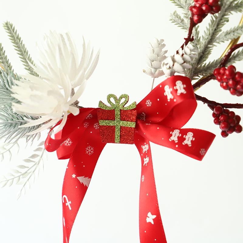 Hong Yu Handmade Wrought Iron Christmas Door Hanging Decoration