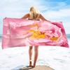 Microfiber Pink Flowers Beach Towel Blanket,Sandproof Quick-dry Swimming Floral Flowers Bath Pool Towel for Travel Camping Yoga