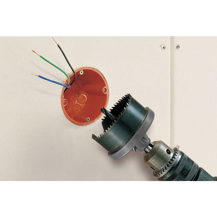 Scie Cloche Multi-Lames - wolfcraft - Diamètre 68-100 mm - Profondeur de Coupe 33 mm - Foret Centreur 10 mm