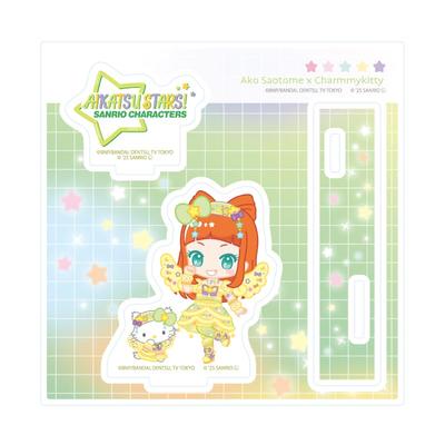 Aikatsu Stars X Sanrio Characters 04 Ako Saotome X Charmy Kitty [Collaboration Illustration [Mini Character]] Acrylic Stand Plate