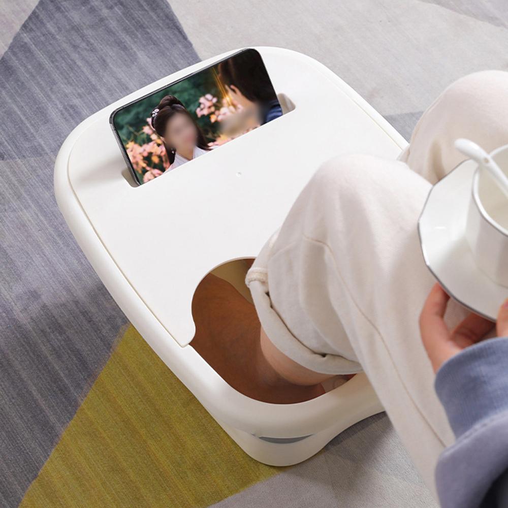 Foldable foot bath tub – portable, covered basin with ergonomic design, suitable for travel and home use