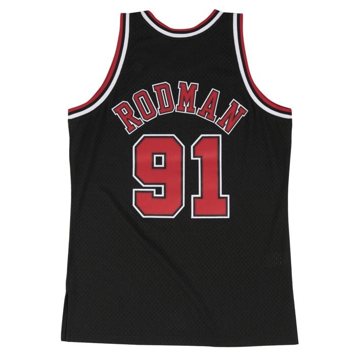 Maillot de basket - Mitchell &amp; Ness - Chicago Bulls 1997-98 - Dennis Rodman - 100% polyester - Noir