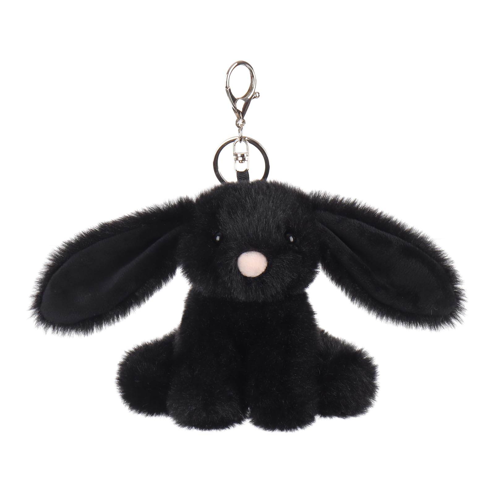 

Apricot Lamb Plum Red Rabbit Cute Soft Keychain Plush Perfect for Boys and Fits Kids Backpacks and 11cm Toy, Girls, Purses, чорний