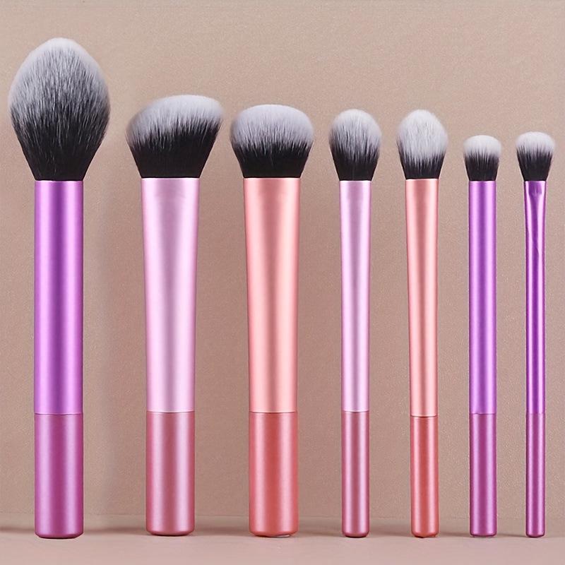 8-Piece Long-Handled Makeup Brush Set: Foundation, Powder, Blush, and Eyeshadow Brushes