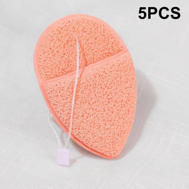 

1/5 шт. Спонжи для лица, очищающая губка для умывания лица, многоразовые салфетки для снятия макияжа, отшелушивающие подушечки для ежедневного очищения, инструмент для ухода за кожей оранжевый