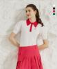 DUVIK Women'S Color Block Wide Collar Short Sleeve Sweater Dd2Wsw202