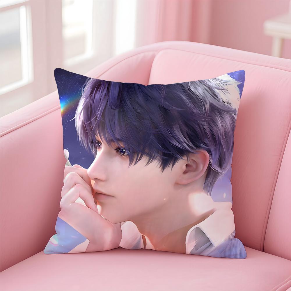 L-love and deepspace Cushion Cover Home & Car Multi-Scene Pillow Cover - Reversible, Soft & Durable for Daily Use