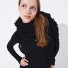 QUAFE ALPACA MUFFLER BOLERO_Black