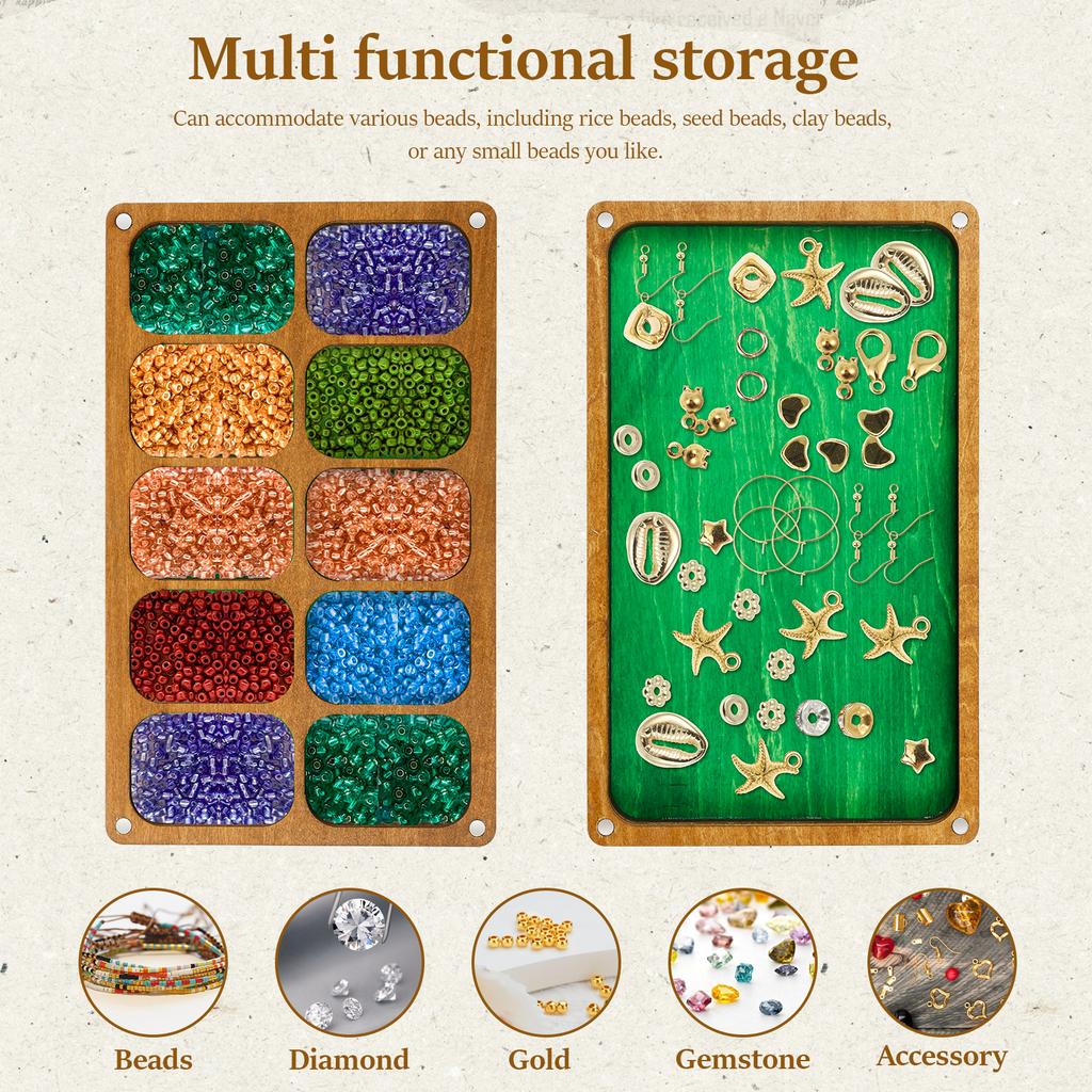 Bead classification tray Unique carved patterns Magnetic cover Multifunctional Bead Board for Necklace Bracelet Making