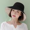 Women Simple All-match Double-side UV Protection Hats
