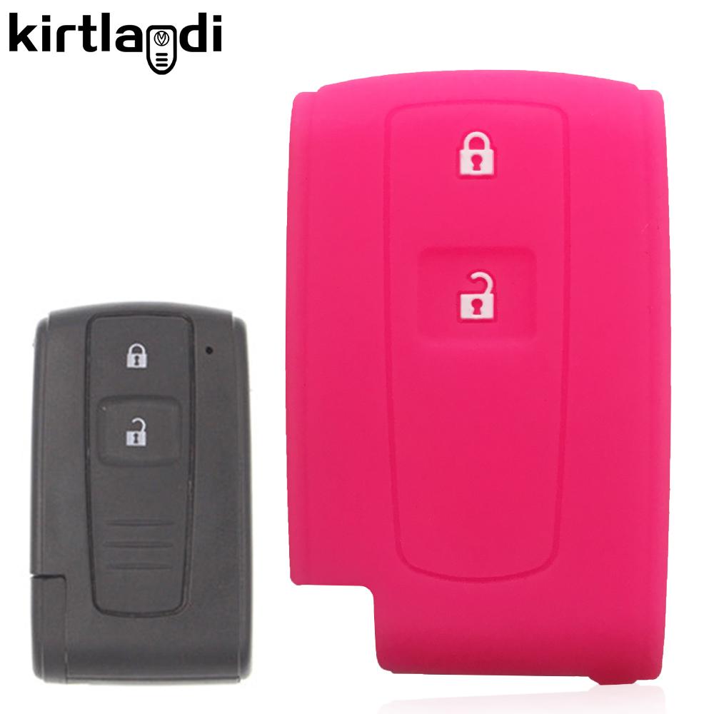 Silicone Car Key Fob Cover Case Shell Set for TOYOTA Corolla Verso 2004 2006 2007 Prius Gen 20 2005 2008 Remote Key Accessories