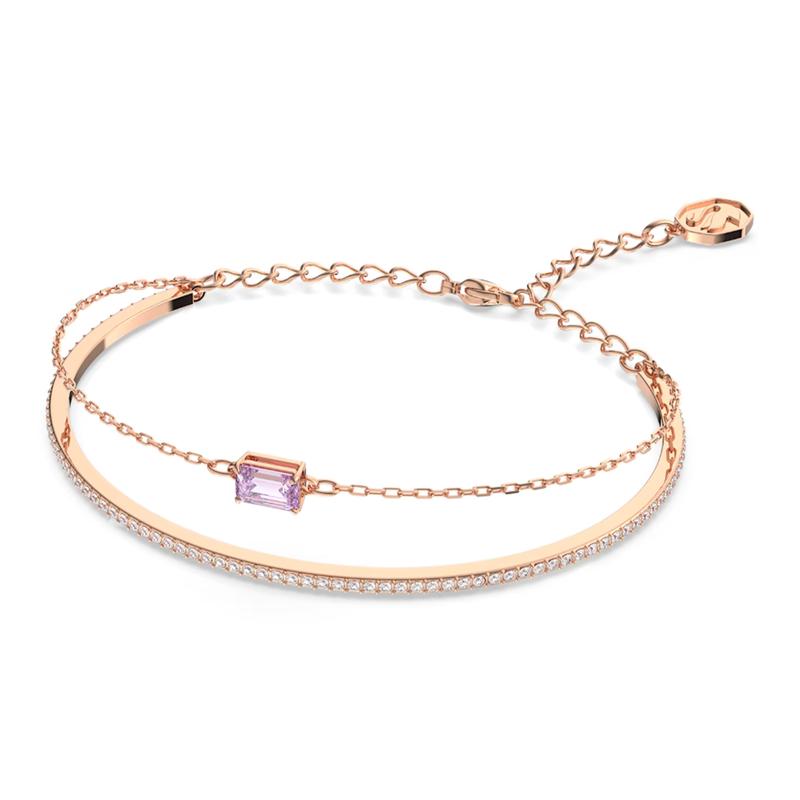 Swarovski Millenia octagonal cut gold-plated bracelet for women 5640297