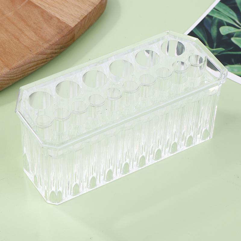 26 Holes Nail Brushes Storage Box Makeup Brushes Holder Acrylic Nail Tools Stand Organizer Nail Art Bushes Storage Showing Shelf