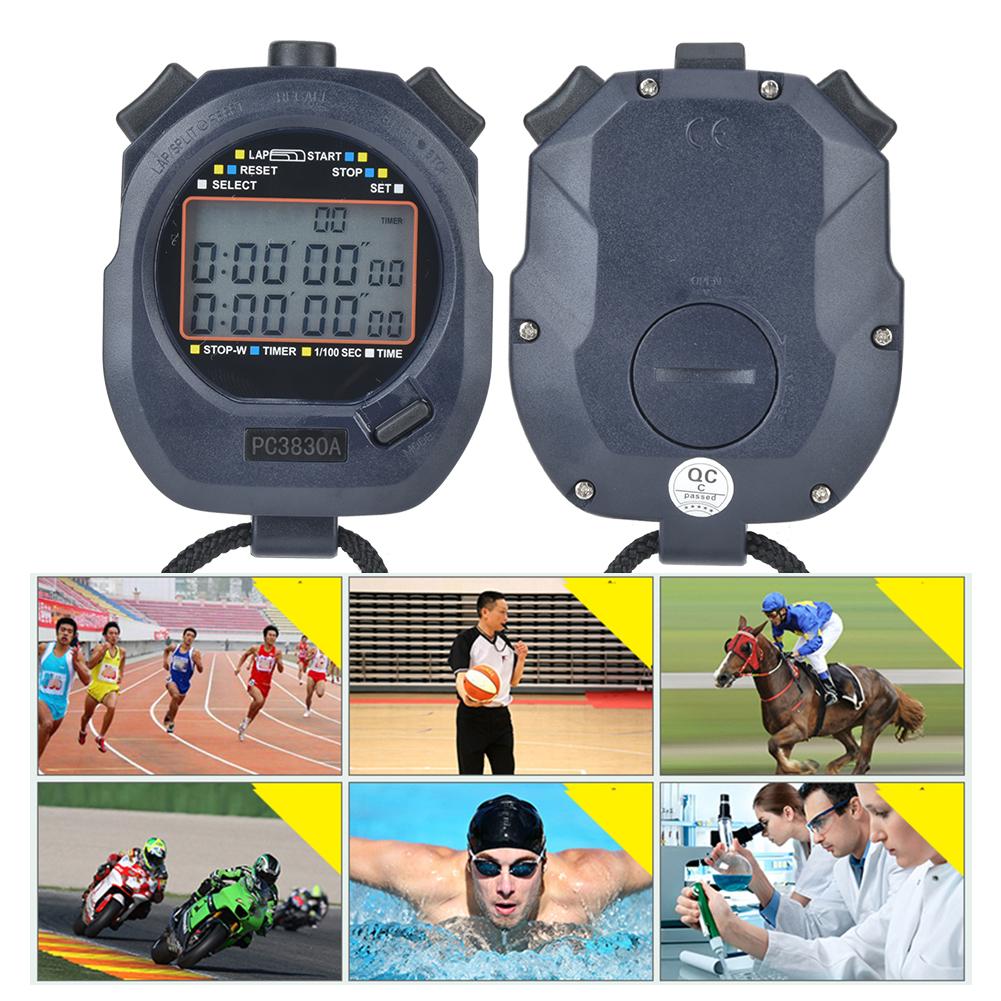 PC3830A ABS Sport Löpning Stoppur Elektronisk Friidrott Nedräkning Stoppur0.01